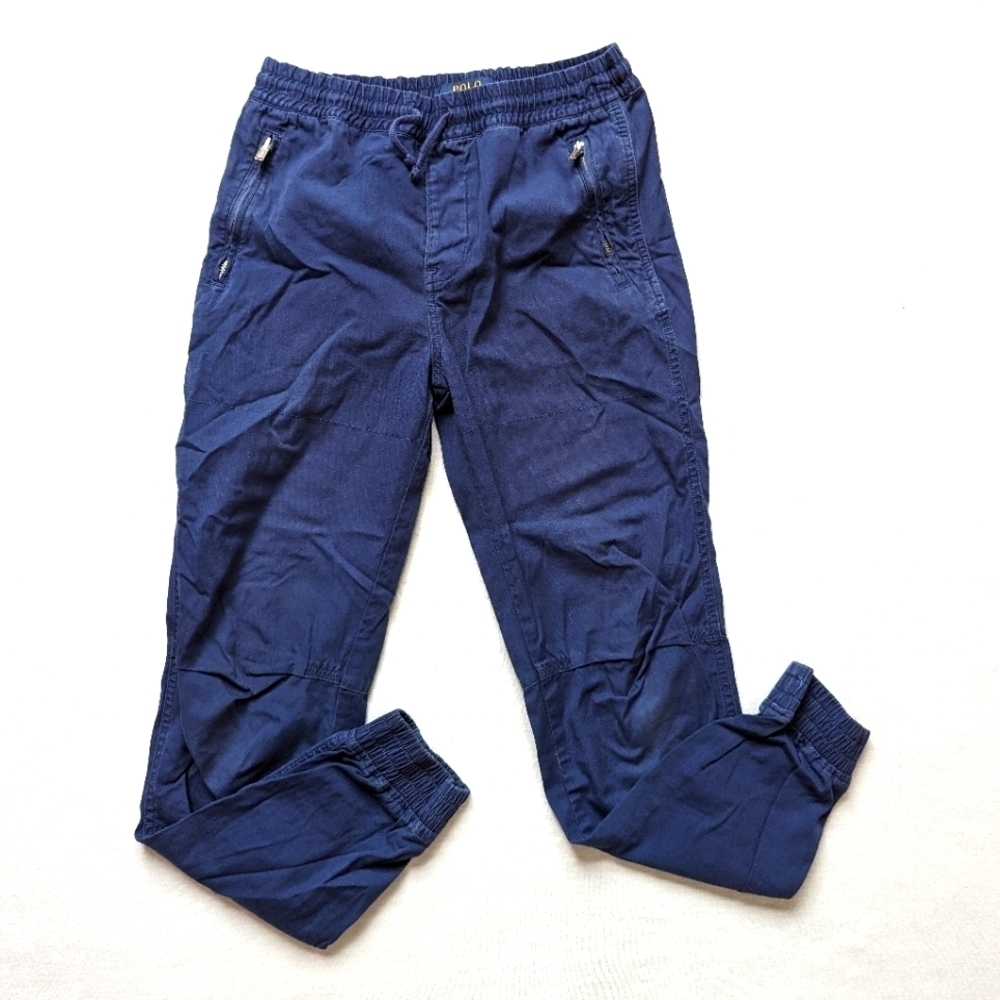 Polo Ralph Lauren blue cotton cargo pants kids Large 14-16